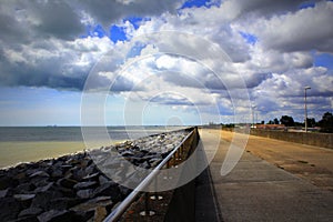 English coast summertime view