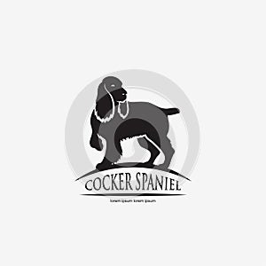 English cocker spaniel dog - vector illustration