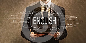 English concept with businessman