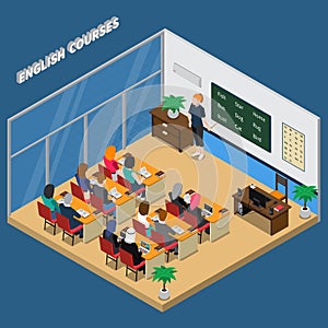 English Courses Isometric Composition