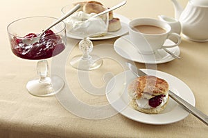 English cream tea horizontal