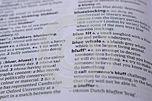 English Definition Dictionary Page Of Printed Word - Bludd Close Up