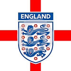 English flag with national football federation logo