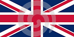 English Flag - United Kingdom of Great Britain. Flat vector illustration EPS10
