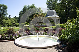 English garden view in Missouri Botanical garden