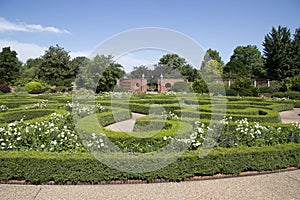 English garden in Missouri Botanical Garden ST Louis MO USA