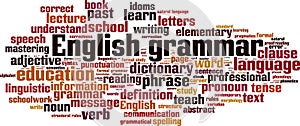 English grammar word cloud