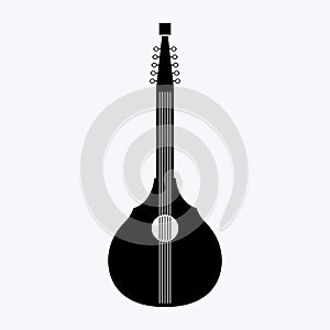 English guitar or citra a cittern type stringed musical instrument