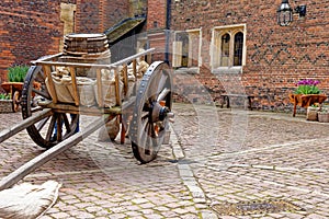 English heritage vintage background - Barrel on Cart