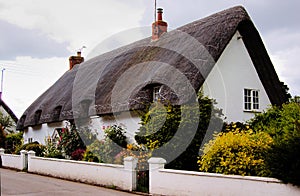 English house with straw roof