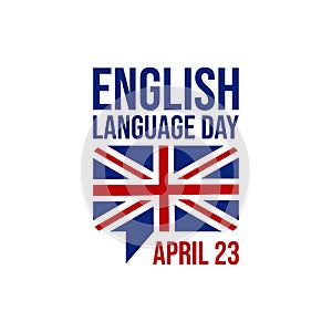 English language day banner vector