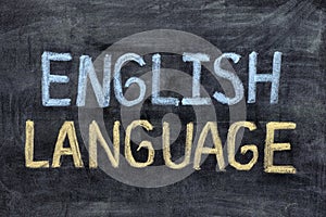 English language. English Language on blackboard