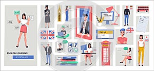 English Learning Flat Composition