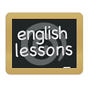 English Lessons Chalkboard EPS