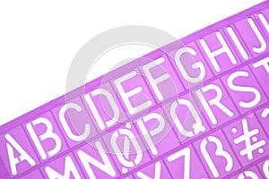 English Letters Plastic Stencils Alphabet photo