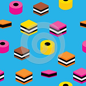 English Licorice Seamless Pattern Colorful Candy Repeat Pattern Background for Textile Design, Fabric Printing, Stationary, Packag