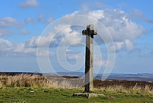 English Moors with a Stone Cross Marker to Young Ralph