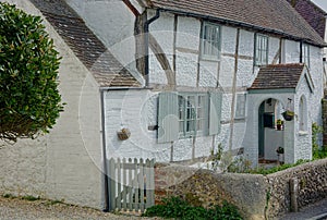 Oak beamed and whitewashed cottage. Sussex. UK