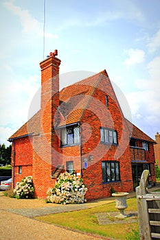 English red brick house