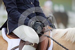 English Rider on a Palamino