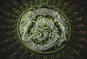 English Royal Coat of Arms at Wellington Arch