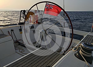 English sailing yacht flag Red Ensign United Kingdom civil vessel