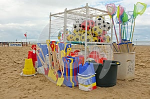 English Seaside beach bucket & spades, Margate photo