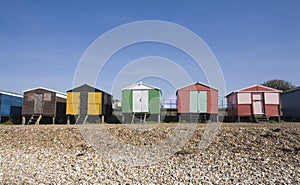 English seaside huts