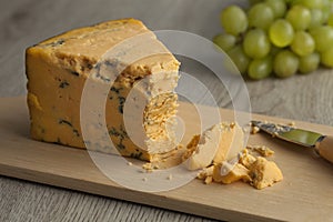 English Shropshire Blue cheese photo