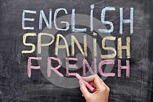 English Spanish French