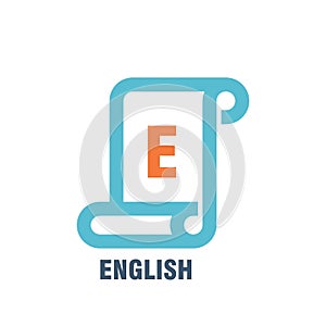 english subject icon. Vector illustration decorative design