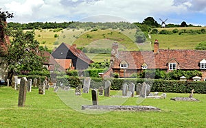 An English Summer Landscape with a Village in the Valley