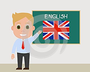 English teacher vector