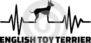 English toy terrier heartbeat word