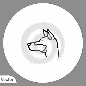 English toy terrier vector icon sign symbol