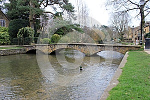 English village foot bridge river