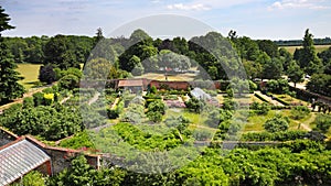 Birdseye view of an English Walled Garden photo