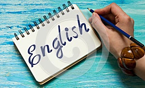 English words learning education concept