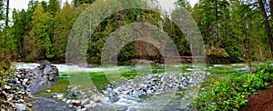 Englishman River Falls upper waterfalls in Vancouver Island, BC