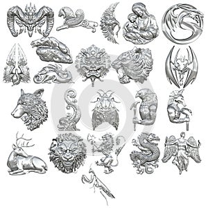 Engraved decorative emblems