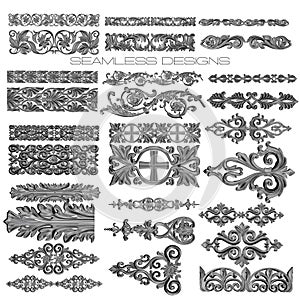 Engraved decorative flourishes