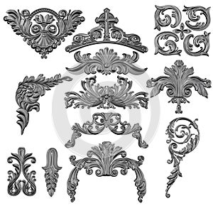 Engraved decorative flourishes