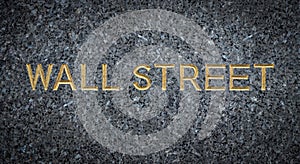 Engraved Wall Street Sign