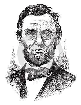 Engraving of Abraham Lincoln photo