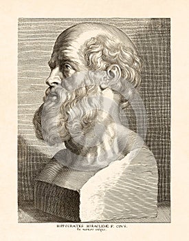 Bust of the Greek physician and philosopher Hippocrates of Kos