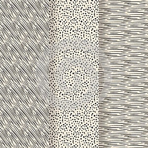 Engraving hand drawn pattern collection Vector illustration.