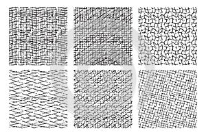 Engraving hand drawn pattern collection Vector illustration.