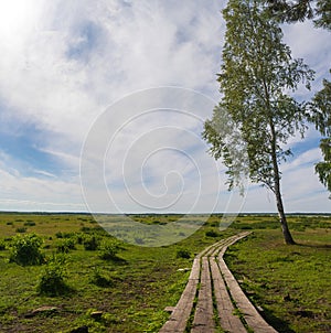 Engure nature park landscape , Latvia.