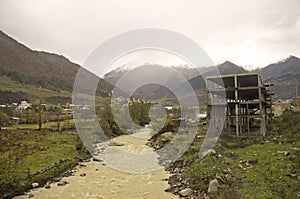 Enguri river, Mestia, Georgia