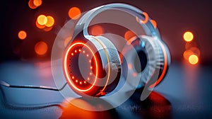 Enhance headphones with cyberpunk details like buttons, knobs, and wires for a futuristic aesthetic